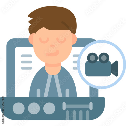 Videocall Icon Vector Element