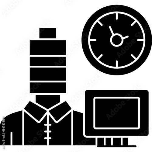 Exhausted Icon Vector Element