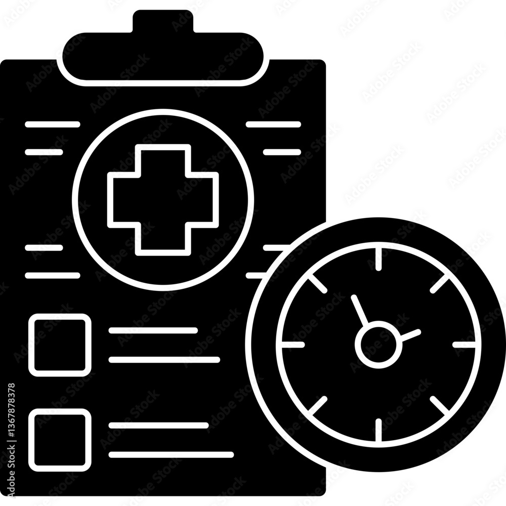 Fototapeta premium Time Management Icon Vector Element