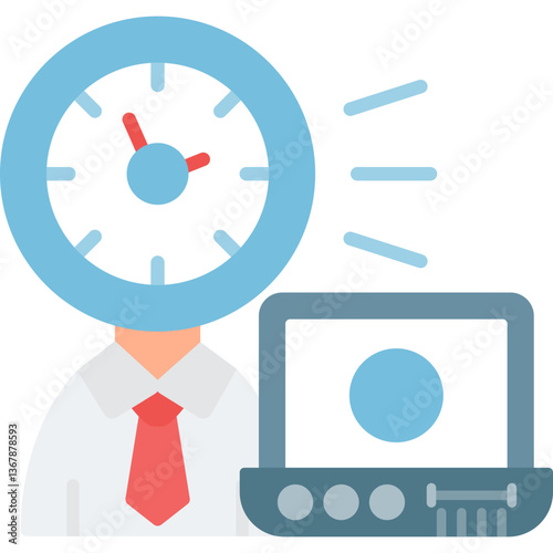 Hard Work Icon Vector Element