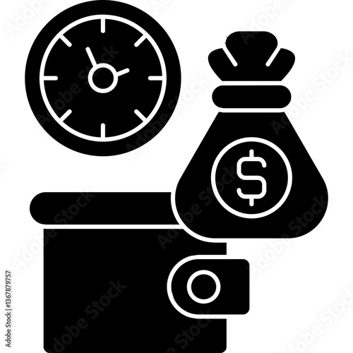 Loan Time Icon Vector Element