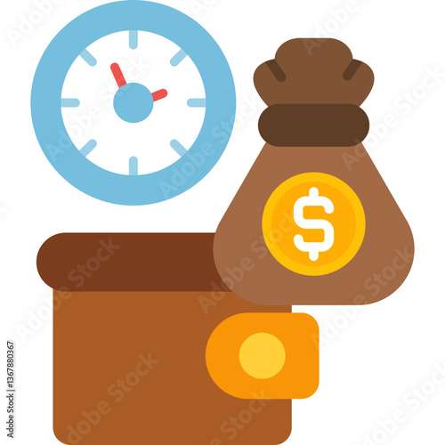 Loan Time Icon Vector Element