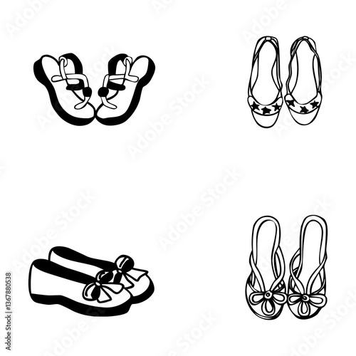 A selection of sandals and shoes with attractive decorative details, giving a feminine touch to every look.