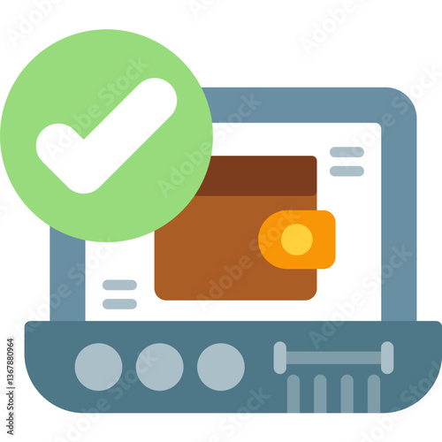 Digital Wallet Icon Vector Element