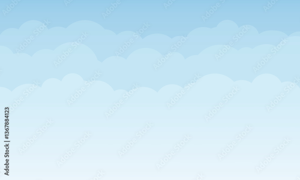 Abstract background with soft cloud shapes in gentle blue hues. Calming background with soft clouds and a gradient sky