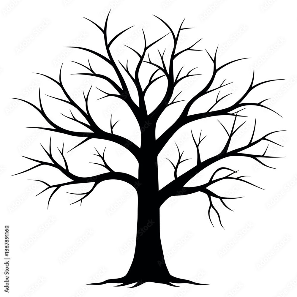 Obraz premium tree silhouette vector