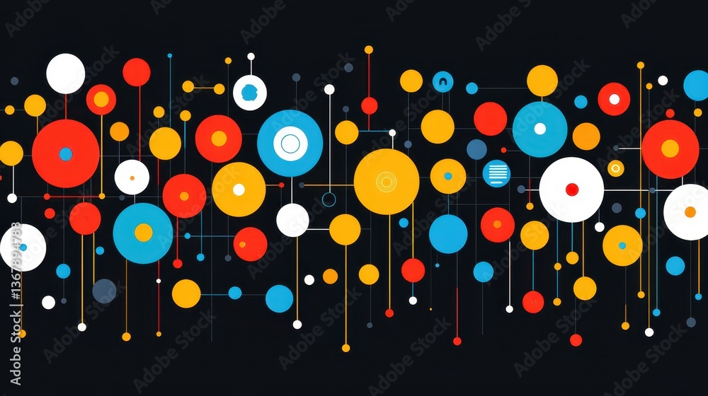 Obraz premium Colorful abstract network connection background