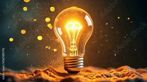 Brilliance of Innovation: Lighted Lamp in the Heart of Creativity and Inspiration
