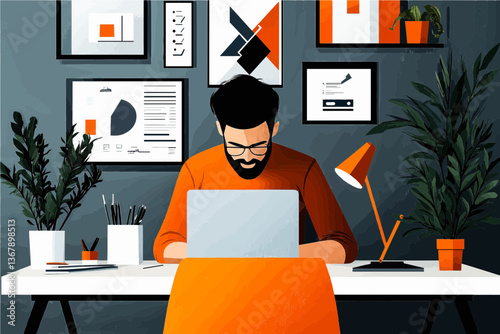 man in office