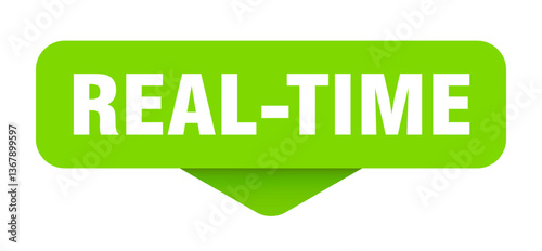 real-time sticker. real-time sign on transparent background