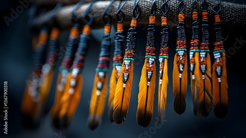 Handmade Beaded Earrings Laid Out on Fabric-Covered Surface with Vibrant Colors and Intricate