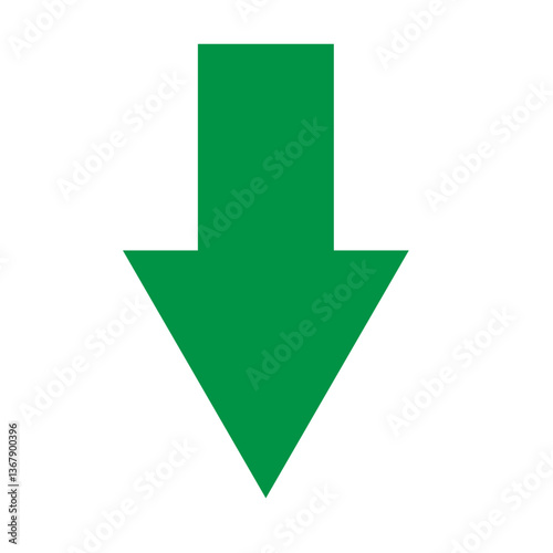 wide green arrow, icon, illustration design, glyph, design style, designed for web and app, vector illustration