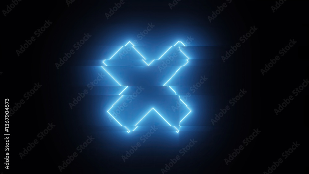 Cross shape Glitched. Computer generated 3d render Cross shape Glitched. Computer generated 3d render