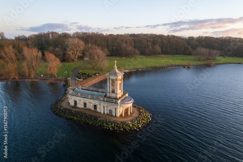 Wallpaper Mural Aerial view of Normanton Church in Rutland Torontodigital.ca