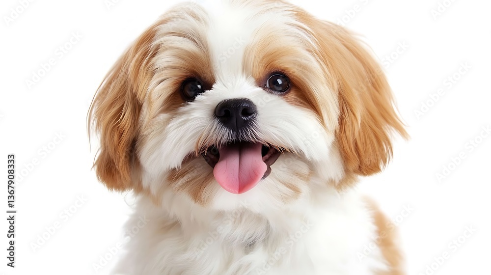 Adorable Happy Shih Tzu Puppy Portrait Adorable Happy Shih Tzu Puppy Portrait