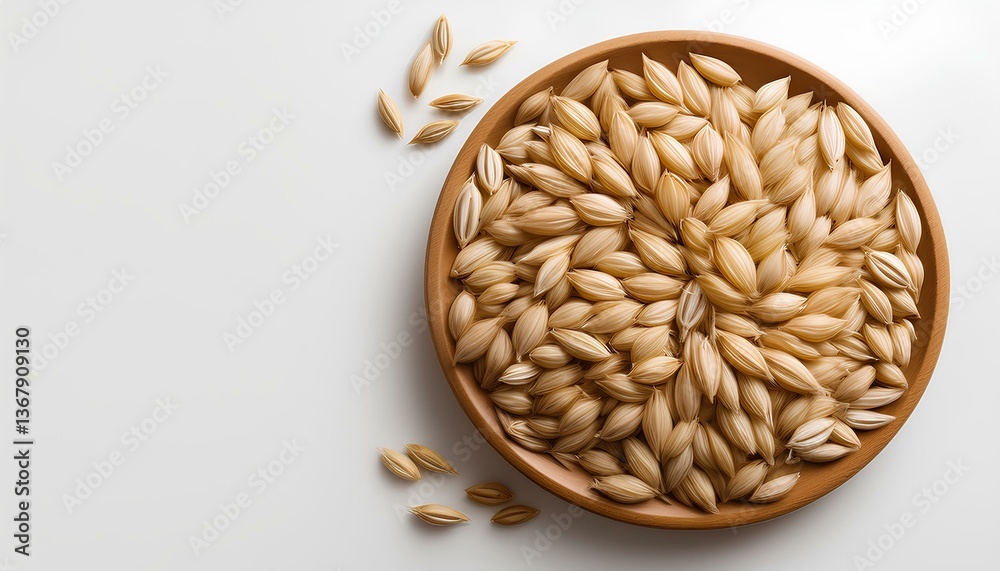 Illustration Wheat barley grain on white background with copy space. wheat ears isolated on white background. Illustration Wheat barley grain on white background with copy space. wheat ears isolated on white background.