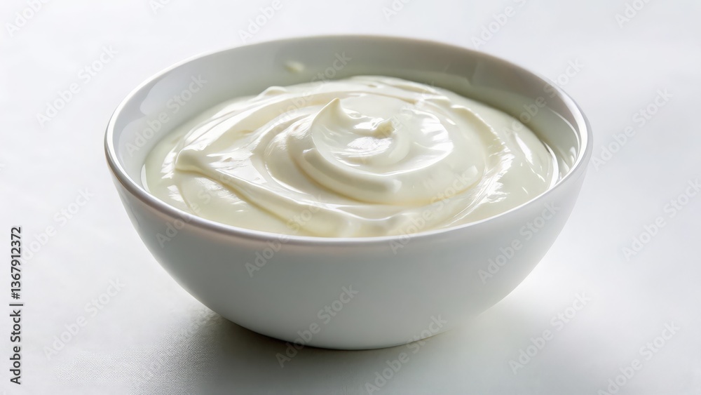 Thick and Creamy Greek Yogurt in a White Bowl – Traditional Dairy Product
Thick and Creamy Greek Yogurt in a White Bowl – Traditional Dairy Product