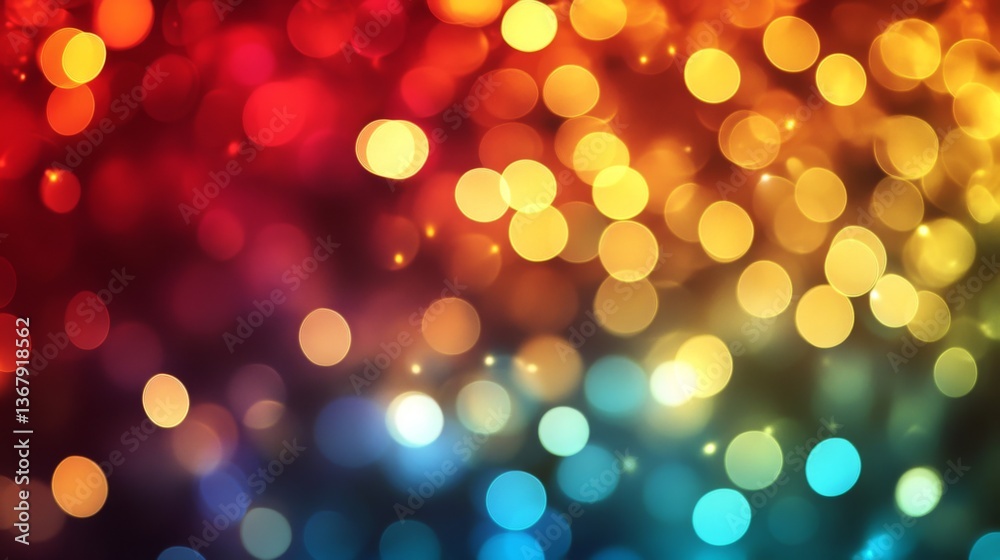 Vibrant abstract bokeh background with colorful light circles for festive design projects Vibrant abstract bokeh background with colorful light circles for festive design projects