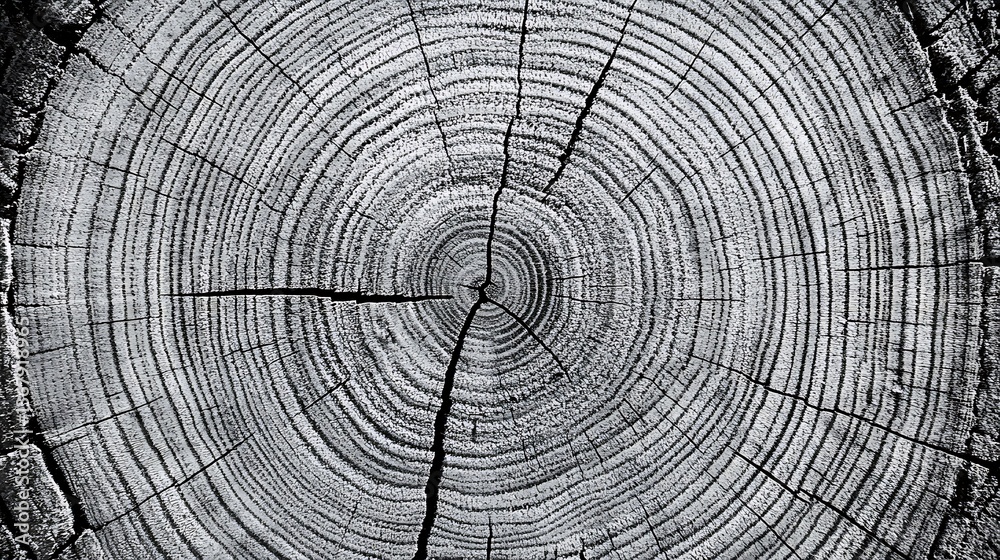 Intricate Tree Rings: A Monochrome Study of Nature's Time Intricate Tree Rings: A Monochrome Study of Nature's Time