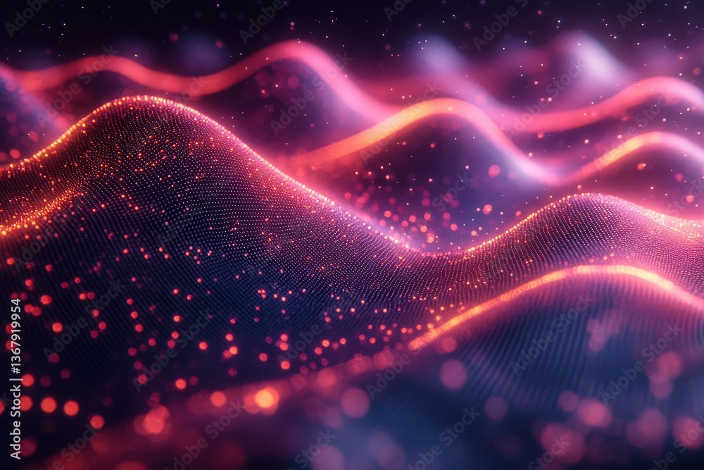 Fototapeta premium Exploring the Innovation of AI Algorithms in Shaping Cloud-Based Services Through Dynamic and Vibrant Abstract Designs and Visuals