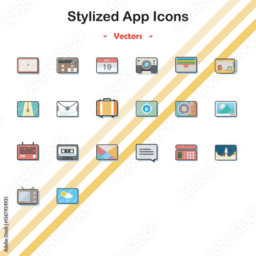 Stylized App Icon Vectors
