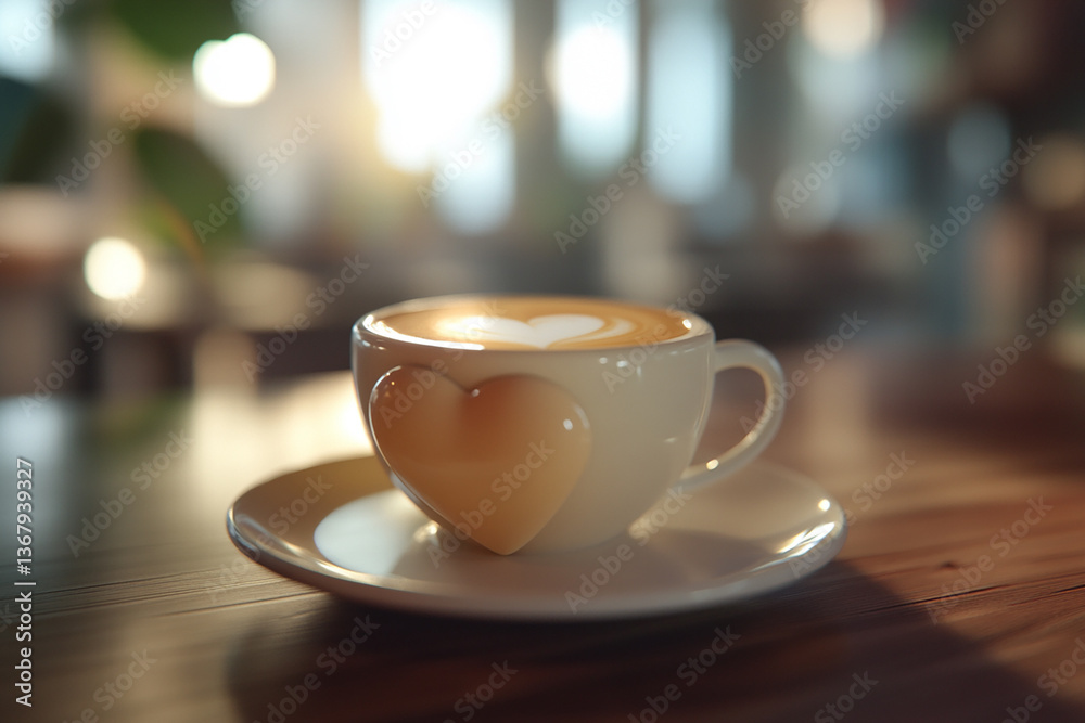 Fototapeta premium Coffee close-up, coffee cup coffee scene