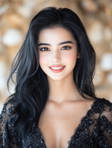 Beautiful Woman Portrait with Soft Background.