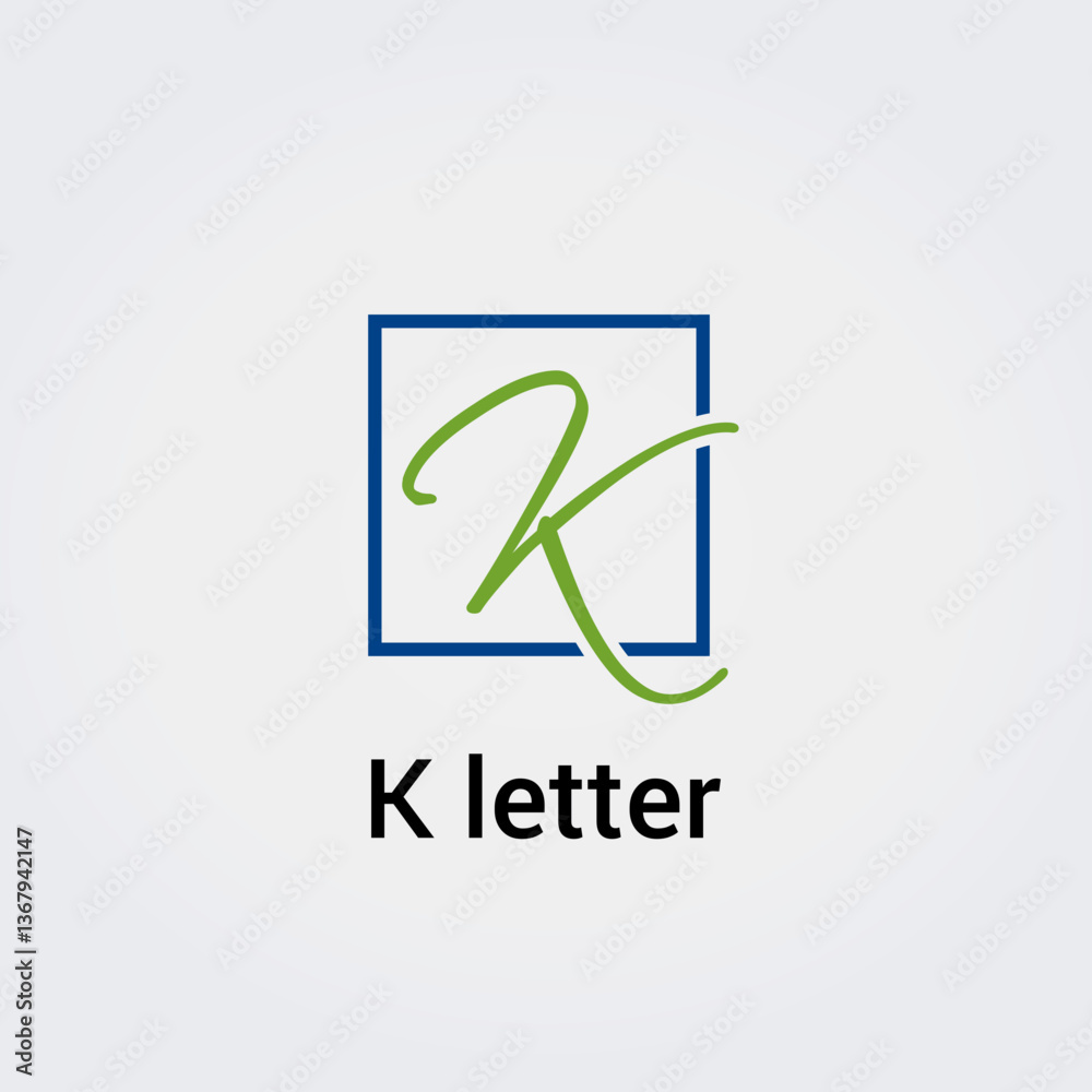 Logo Lettre K Monogramme Initiales Icône Carte de Visite et Charte Graphique Entreprise 