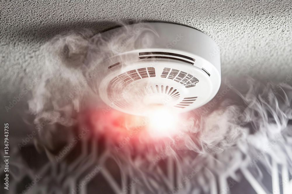 Working smoke detector alerts in a residential setting Generative AI