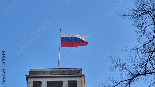 Flag of Russia. The national flag of the Russian Federation.