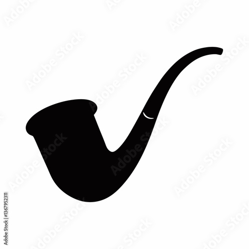 Wooden tobacco pipe isolated on a white background