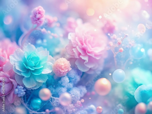 Pastel Dream: Abstract Art Composition in Soft Hues