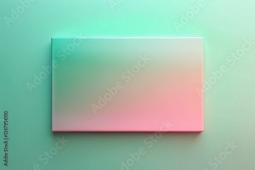 Pastel Pink & Mint Green Minimalist Rectangular Gradient Background - Tilt-Shift Photography