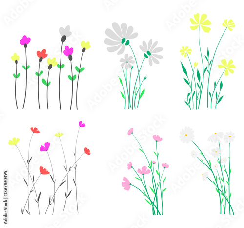 Colorful Hand-Drawn Flower Illustration