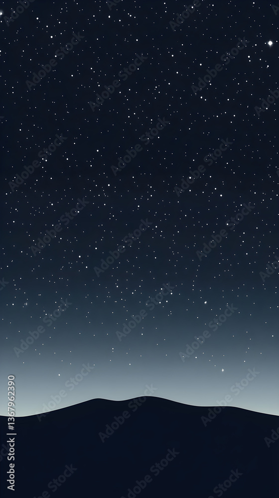 mountain with starry night sky mountain with starry night sky