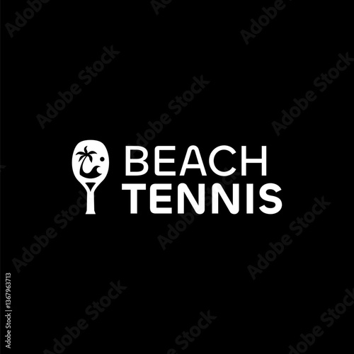 Logo template for beach tennis.	