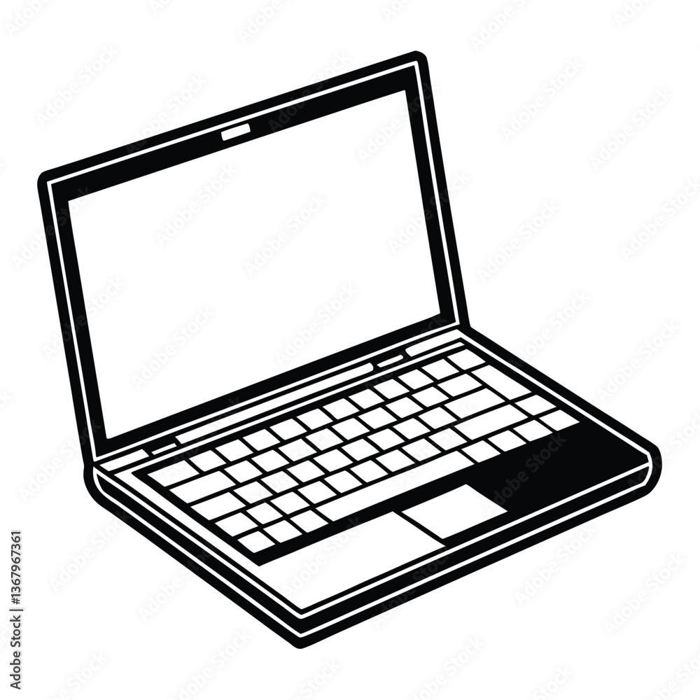 Laptop isolated on a white background Laptop isolated on a white background