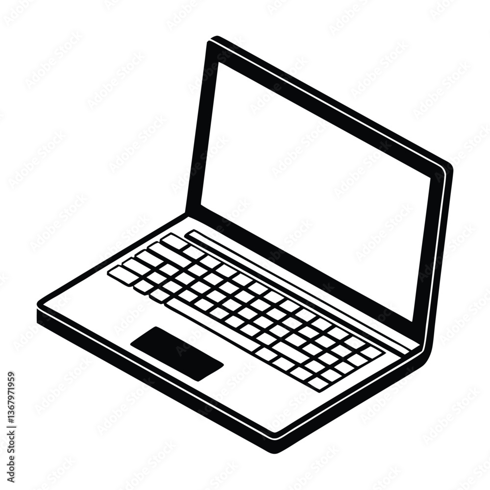 Laptop isolated on a white background Laptop isolated on a white background