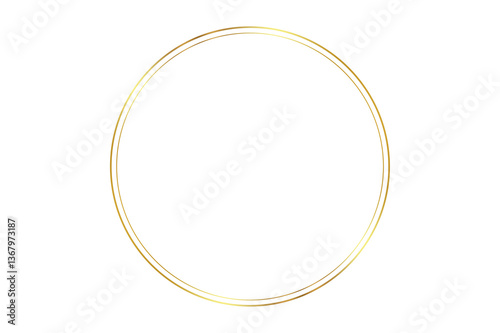 Gold circle frame bokeh