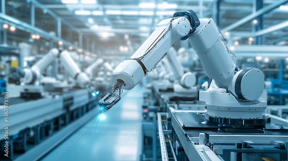 Advanced Robotic Automation in Modern Factory Advanced Robotic Automation in Modern Factory