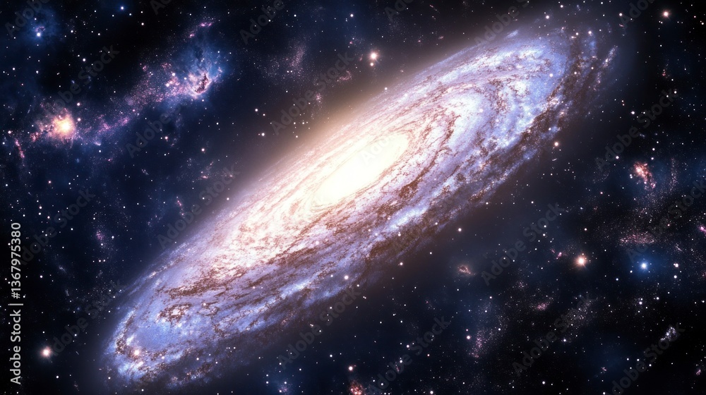 Fototapeta premium Spiral Galaxy in Cosmic Space