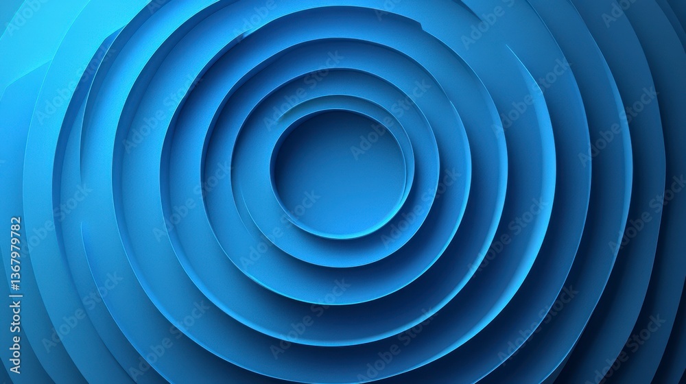 Abstract blue concentric circles forming a spiral vortex. Abstract blue concentric circles forming a spiral vortex.