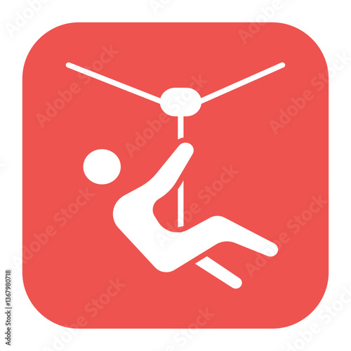 Zip Lining Icon