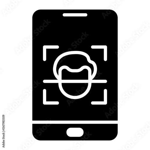 Mobile Face Detection Icon
