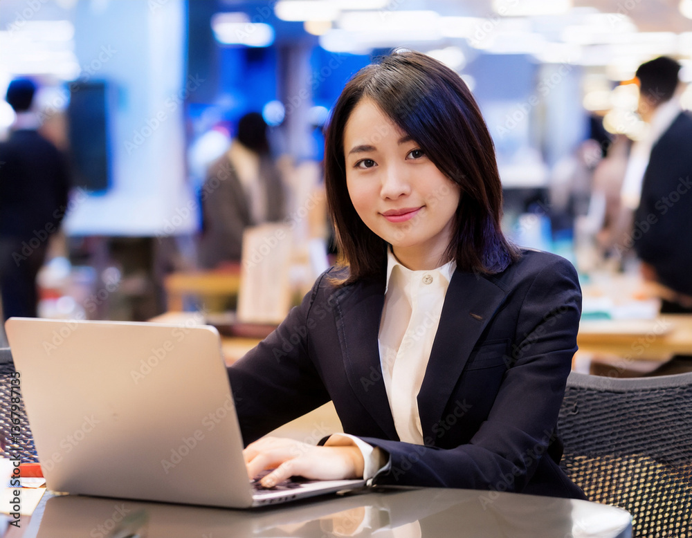 © gingo - ビジネススーツを着てPCを操作する女性