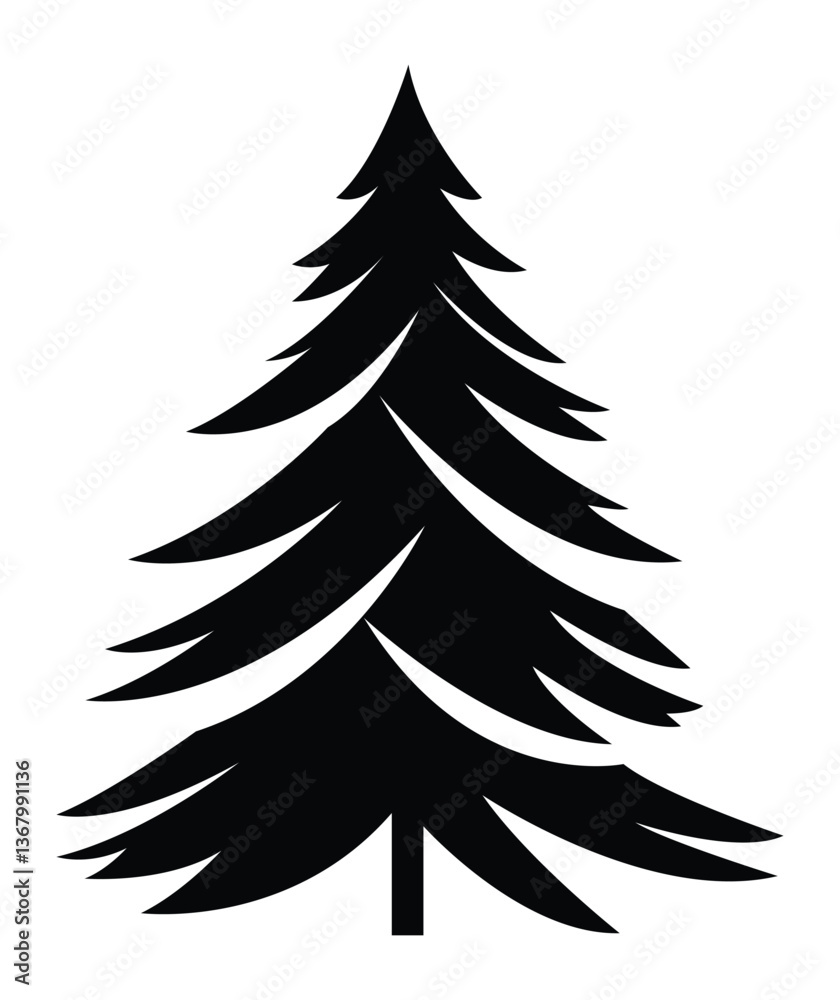Obraz premium silhouette of a christmas tree