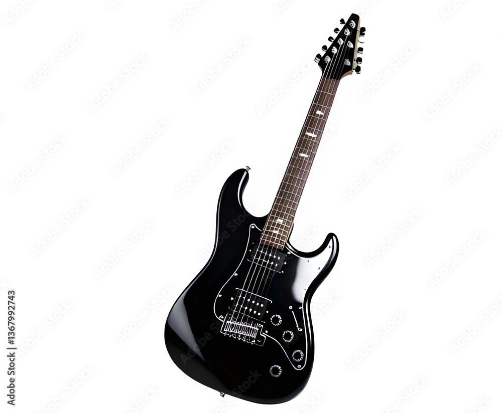 Naklejka premium Black electric guitar (1)