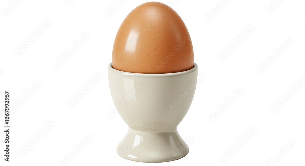 Isolated Egg in a Decorative Egg Cup Isolated Egg in a Decorative Egg Cup