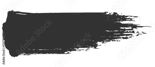 Brush stroke paint boxes isolated on transparent background. Set of text boxes. Grunge design elements