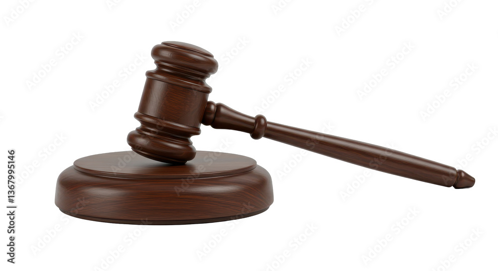 Isolated Wooden Gavel Isolated Wooden Gavel